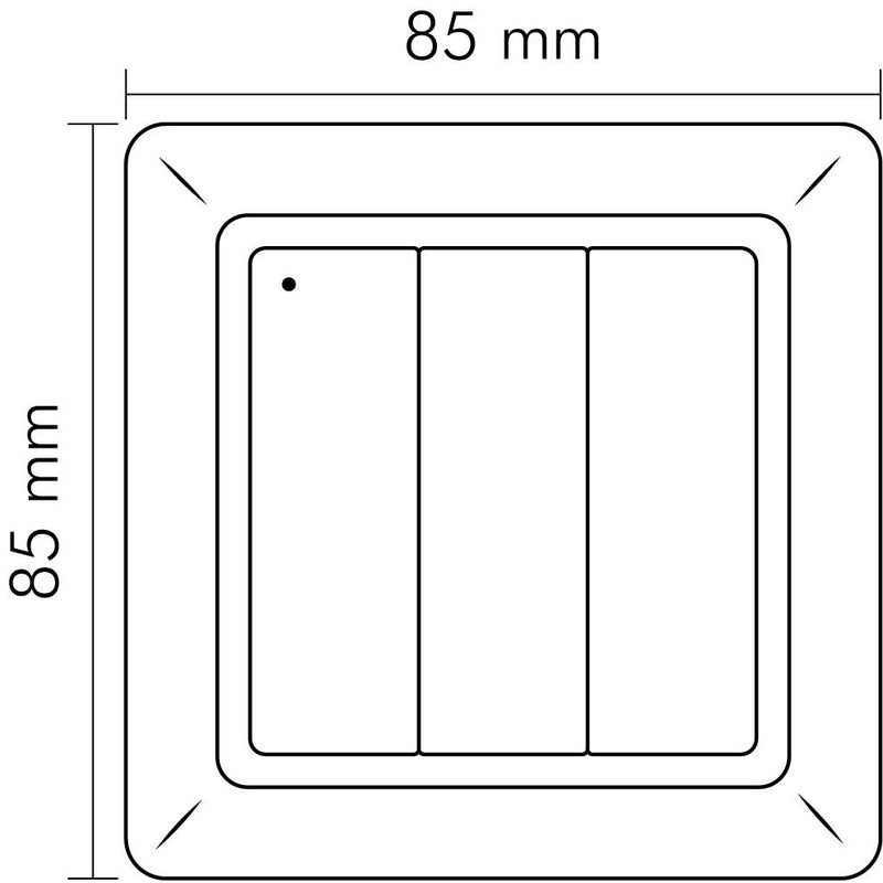 Nobile - Lichtregelsystemkomponente Aufputztaster 3-fach BT 9109011017