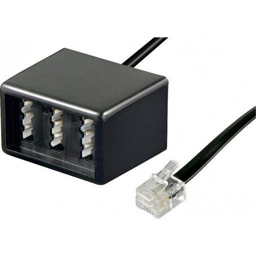 Goobay - Kommunikationstechnik-Adapter TAE Adapter NFF-RJ11/RJ14 68027 0,2m,sw,Bu/St − 10 Stück