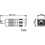 Telegärtner - Modularer Steckverbinder STX V4 RJ45-Steckerset 100007463 AWG24-27 Cat.6