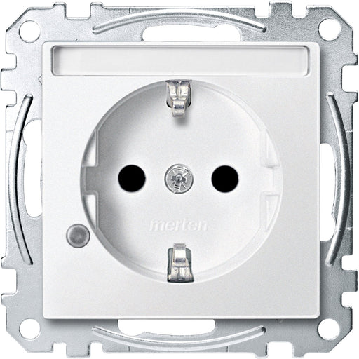 Merten - Steckdose SCHUKO-Steckdose pws MEG2303-0419 Ko.Licht Schriftfeld