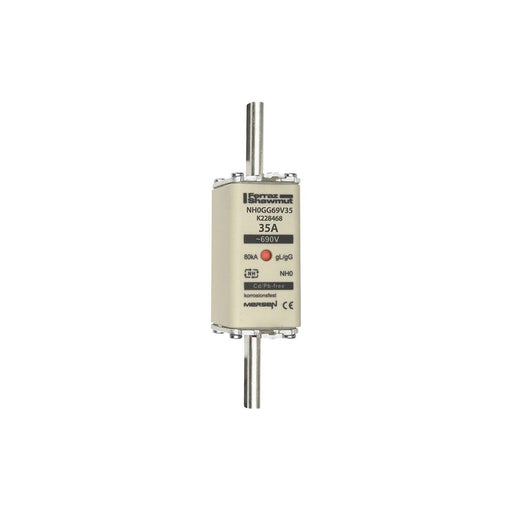 Mersen - Messersicherung NH-Sicherungseinsatz SF NH0GG69V35 Gr.0 gG 35A/690V KM − 3 Stück