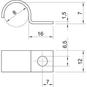 OBO Bettermann - Befestigungsschelle für Kabel/Rohre Befestigungsschelle 1015 8 A2 − 100 Stück