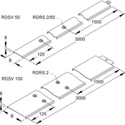 Niedax - Deckel für Kabeltragsystem Abdeckung RDSV 50 E3 − 3 Meter