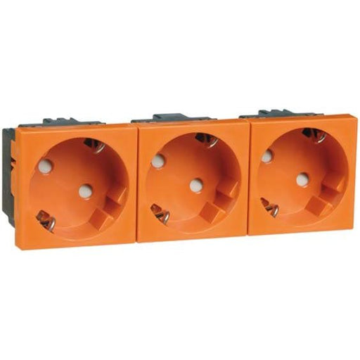 Peha - Schalter-/Steckdosenkombination SCHUKO-EB-Steckd.3-fach or D 6213.33 EMS SI WI 16A 250V 2-pol.33G