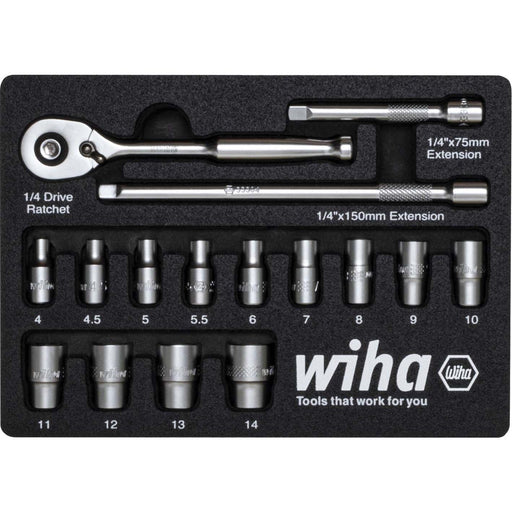 Wiha - Werkzeugset Ratschenschlüssel Set 1/4" 33391