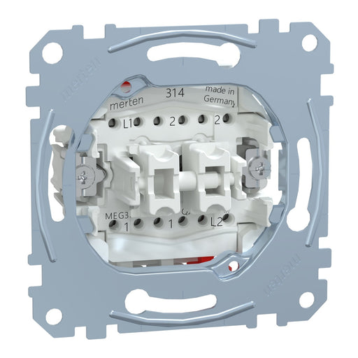Merten - Taster Doppeltaster-Einsatz 2W MEG3159-0000 1-pol.10A 250V AC