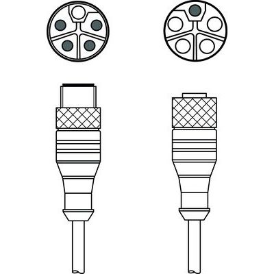 Leuze - Konfektioniertes Sensor-Aktor-Kabel Verbindungsleitung KDS PL-M12-#50141462