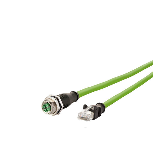 Metz Connect - Patchkabel Kupfer Industrie Verbindungsleitung M12 142M2X25010 1m 8pol. X-kodiert