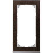 Merten - Abdeckrahmen Decor-Rahmen 2-fach MEG4025-3671 Wenge/aluminium