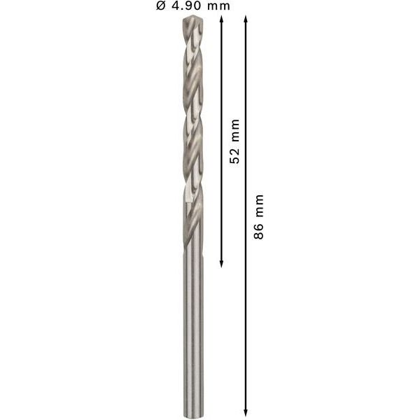 Bosch - Bohrer PRO Metal HSS-G 2608585490 Spiralbohrer 4,9 x