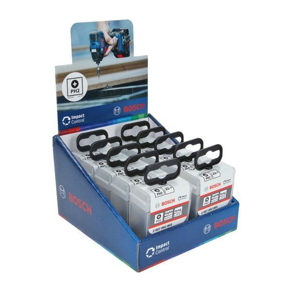 Bosch - Bit-Set PRO Phillips Impact Bit, 2607002803 PH2 25 mm Display 10