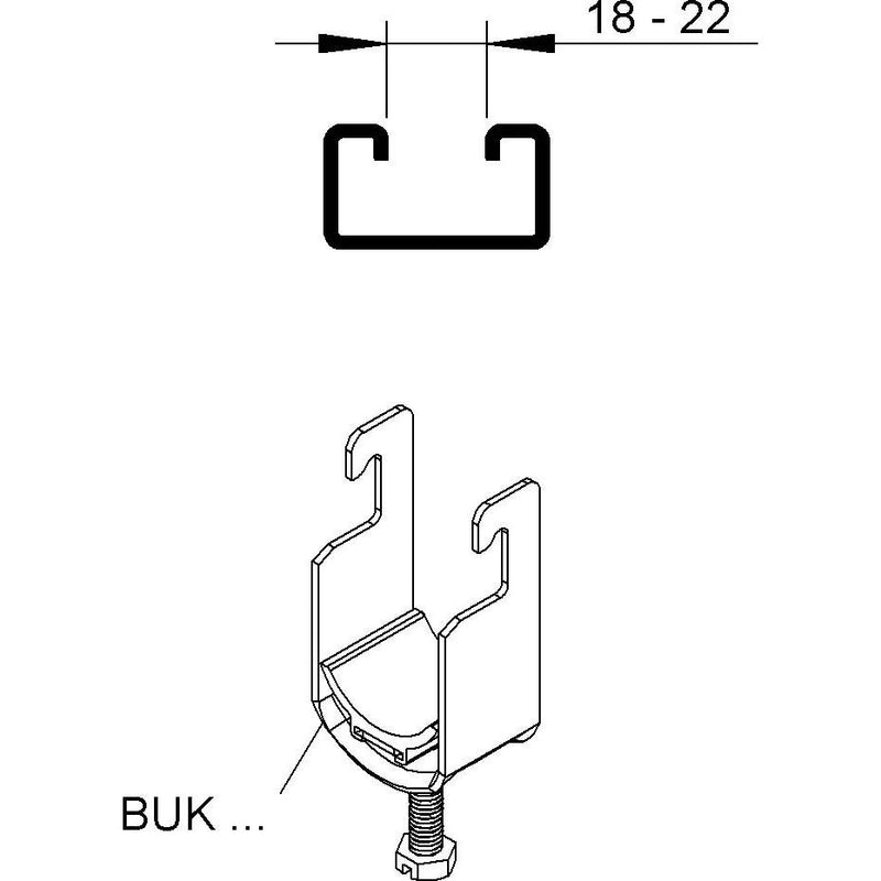 Niedax - Bügelschelle Bügelschellen BUK 70