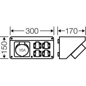 Hensel - Pultsystem Mi Connection Box Mi CB 16 16A,5p,400V,6h