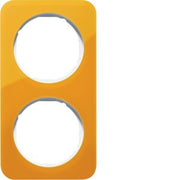 Berker - Abdeckrahmen Rahmen 2-fach 10122339 orange tr./polws glz