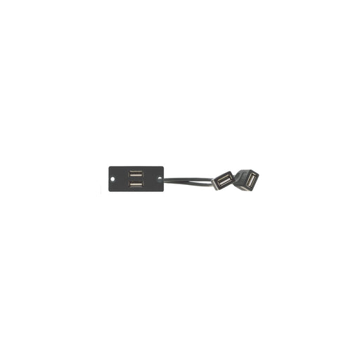 Kramer - Kommunikationstechnik-Adapter Wall-Plate Einsatz WU-2AA(B) 2 x USB 2.0 (A/A),sw