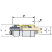 Stahl - Kabelverschraubung CMP Kabelverschraubung 243502 45,60 59,40 mm