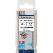 Bosch - Bohrer PRO Metal HSS-G 2608585490 Spiralbohrer 4,9 x