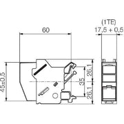 Weidmüller - Kommunikationstechnik-Adapter Tragschienen-Outlet IE-XM-ST/ST Cat. 6