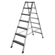 ILLER-LEITER - Stufenleiter Stufenstehleiter Alu elox. 48104 beidseit.begehb. 2x4