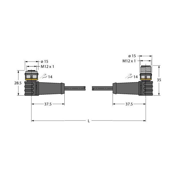 Turck - Konfektioniertes Sensor-Aktor-Kabel Aktuator- u. Sensorleitung WKS4.5T10WSS4.5T/TXL PUR