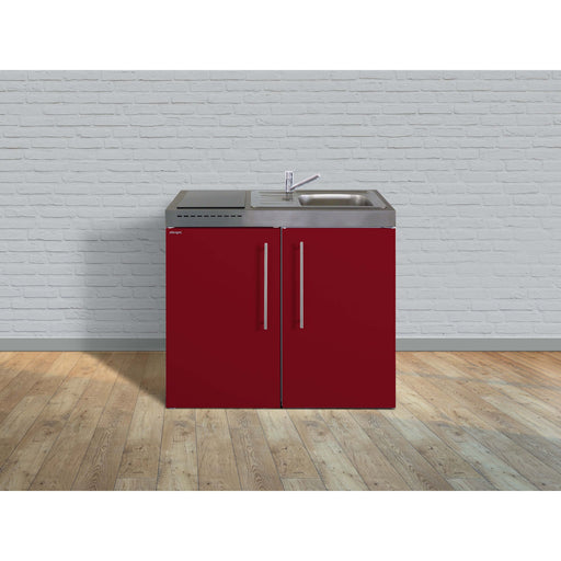 Stengel - Mini-Küche Miniküche Premiumline MPBR100KSIKFliBre Bordeauxrot