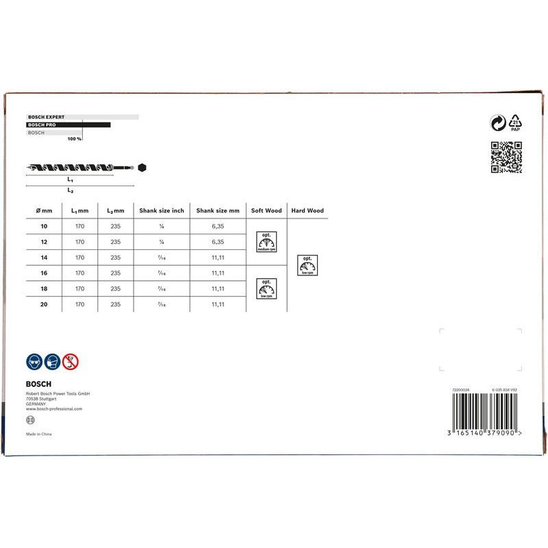 Bosch - Bohrer-Set PRO Wood 2607019322 Holzschlangenbohrer