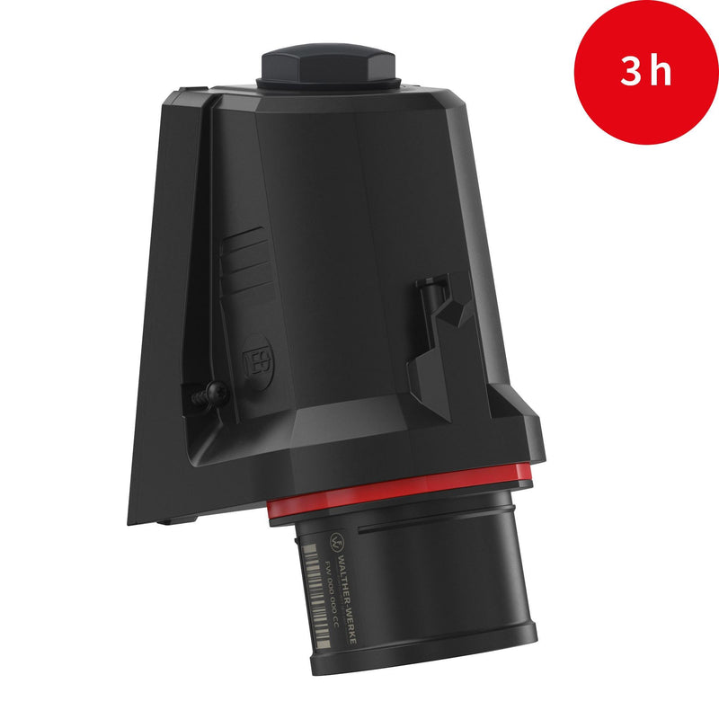 Walther Werke - CEE-Gerätestecker (IEC 60309) CEE NEO Wandgerätestecker FW710503CC schräg 16A5P3h IP54 − 10 Stück