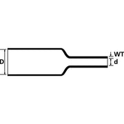 HellermannTyton - Schrumpfschlauch Warmschrumpfschlauch HU47105/30POXBK(4) − 4 Stück