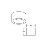 Brumberg Leuchten - Decken-/Wandleuchte LED-Anbaudownlight 230V 12597183DA 930