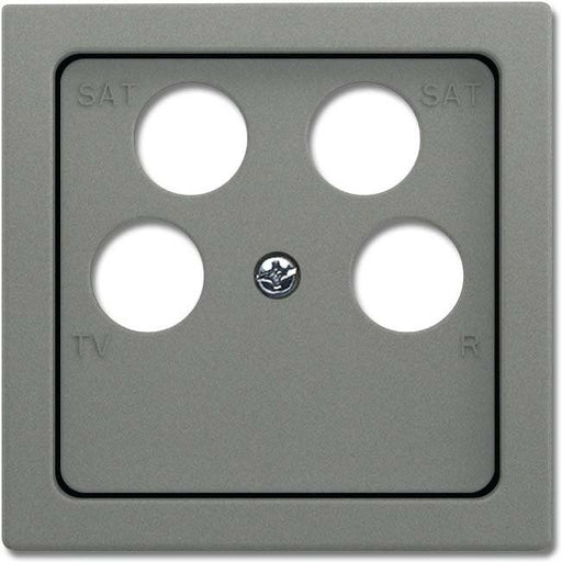 Busch-Jaeger - Einsatz/Abdeckung für Kommunikationstechnik Zentralscheibe gr/metal 1743/10-04-803 Abdeckung