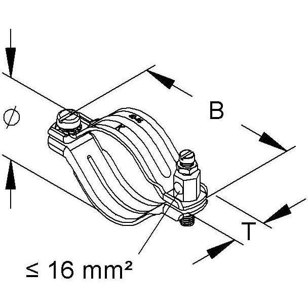 HKL - Erdungsrohrschelle Erdungs-Rohrschelle 17/10 D=10-13,5 − 10 Stück