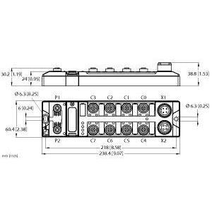 Turck - Feldbus, Dez. Peripherie Digitales Ein-/Ausgangs-Modul Multiprotokoll-I/O-Modul TBEN-L4-8DIP-8DOP kompakt