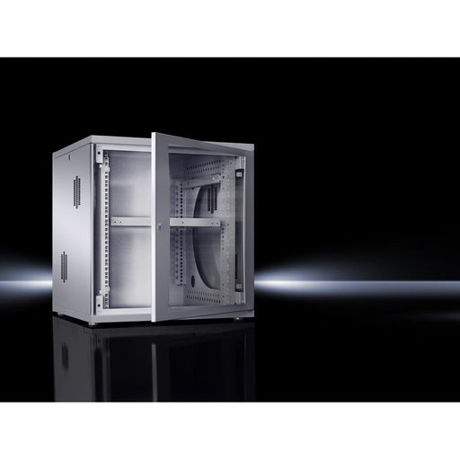 Rittal - Netzwerkgehäuse FlatBox 6HE, BxT600x600mm DK 7507.100 19"-Profilschienen