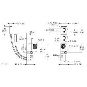 Turck - Induktiver Näherungsschalter Sensor NI2-Q6.5- #1650074 induktiv