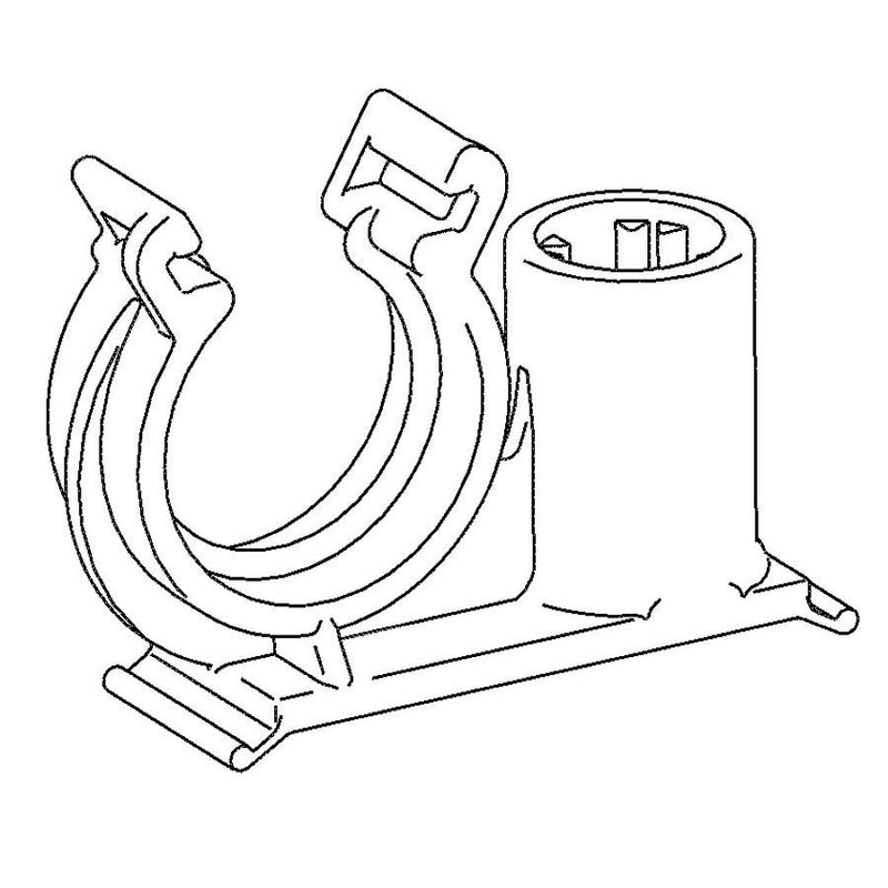 HellermannTyton - Befestigungsklammer Wellrohrhalter 151-00702(500) 35,3x11 mm schwarz − 500 Stück