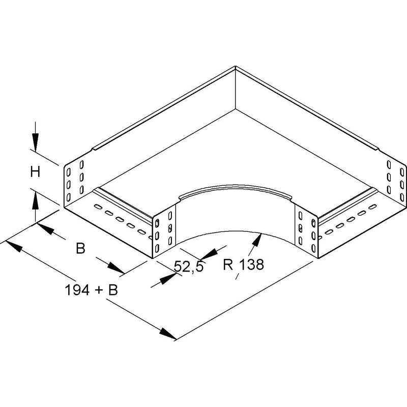 Niedax - Bogen für Kabelrinne Bogen RES 85.300 F