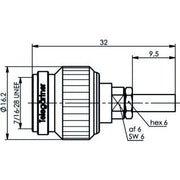 Telegärtner - Koax-Steckverbinder TNC-Kabelstecker 50Ohm 100023707 cr/cr, G8 (RD-316)