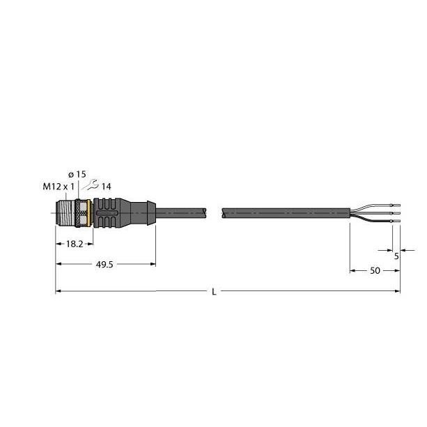 Turck - Konfektioniertes Sensor-Aktor-Kabel Anschlussleitung RSC4T-10/TXO PUR