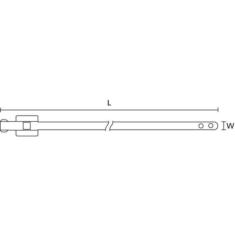 HellermannTyton - Kabelbinder Edelstahlkabelbinder lösb. 111-91163(100) r 430x10,26 mm, schw − 100 Stück
