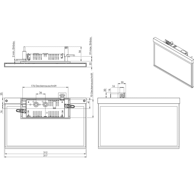 RP-Technik - Sicherheitsleuchte Rettungszeichenleuchte AXR408WL-AZ 8h, Wireless, anthr