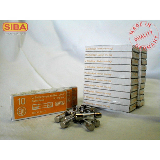 Siba - Zylindrische Sicherung G-Sicherung M 800mA 172000 5x20 − 100 Stück