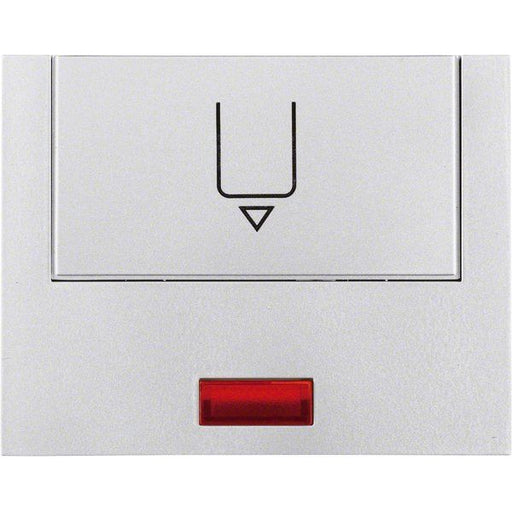 Berker - Abdeckung/Bedienelement für Installationsschalterprogramme Hotelcard-Schaltaufsatz 16417103 Alu, rt Linse