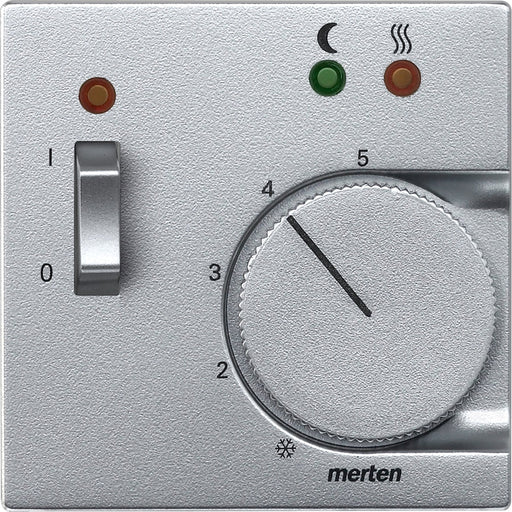 Merten - Abdeckung/Bedienelement für Installationsschalterprogramme Zentralplatte alu 535860 f.Fussbodenr.Einsatz