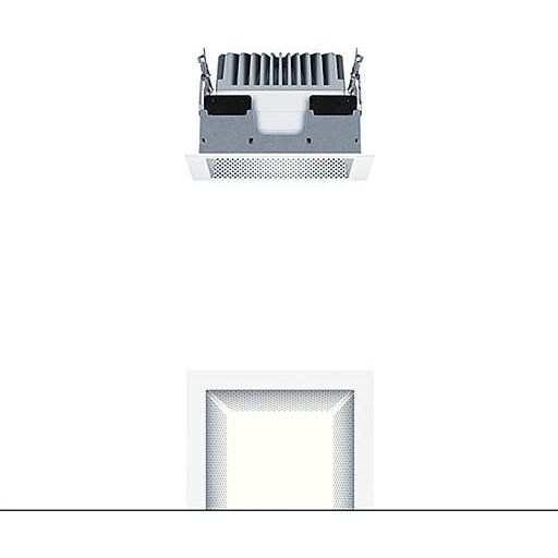 Zumtobel Group - Downlight/Strahler/Flutlicht LED - Deckeneinbauleuchte PANOS EVO #60816082 Q140H 830 LDO FAL WH