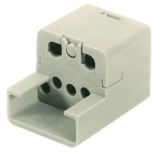Harting - Kontakteinsatz für Rechtecksteckverbinder Einsatz Stift Polycarbonat 09120043003 10A RAL 7032 − 10 Stück
