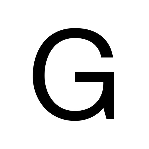 RZB - Beschriftung Buchstaben/Zahlen Buchstabe "G" 99223.013.G 120mm