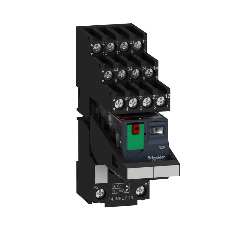 Schneider Electric - Schaltrelais Miniaturrelais RXM4AB2P7PVS 4W 6A 230VA − 30 Stück