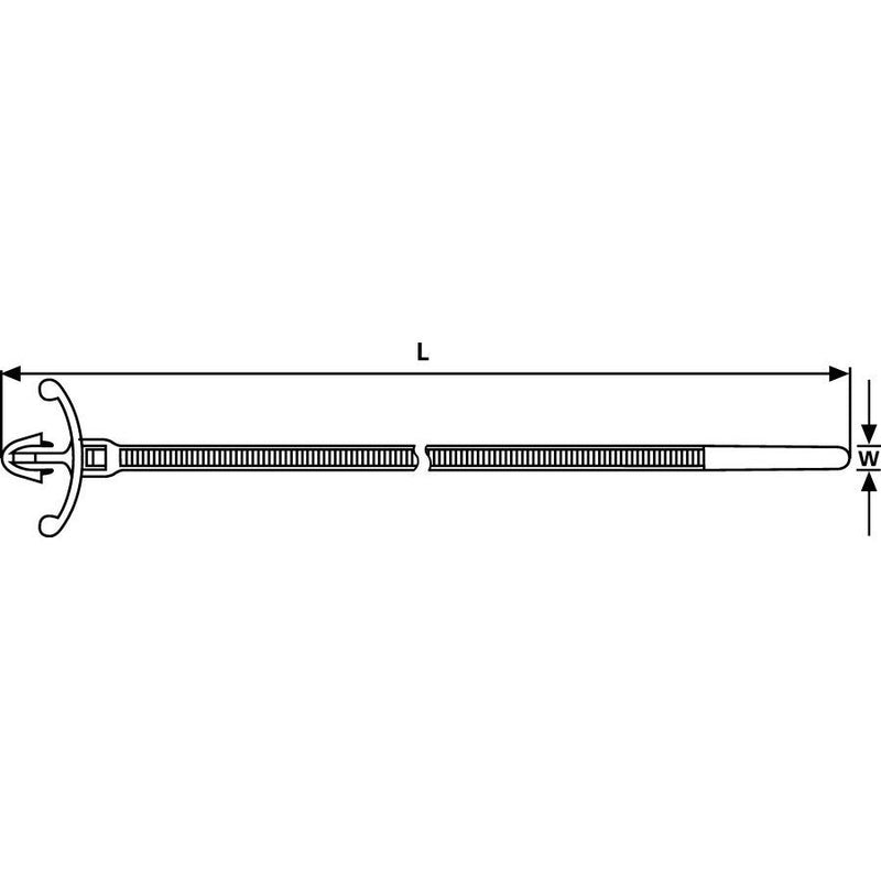 HellermannTyton - Kabelbinder 12600416 T18RSF-PA66HS-NA − 100 Stück