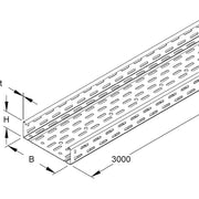 Niedax - Kabelrinne RLC 60.150 m.Verbinder − 3 Meter