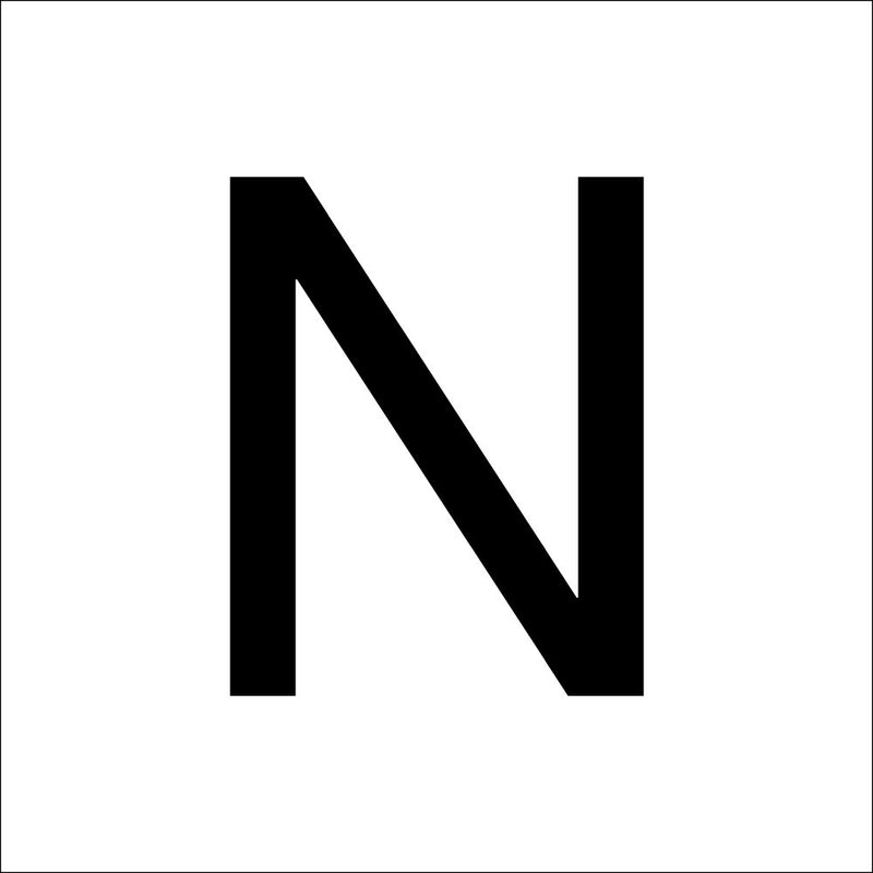 RZB - Beschriftung Buchstaben/Zahlen Buchstabe "N" 99220.003.N 40mm